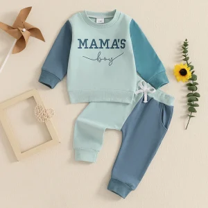 Boy Set Sweatshirt and Elastic Jogger Pants