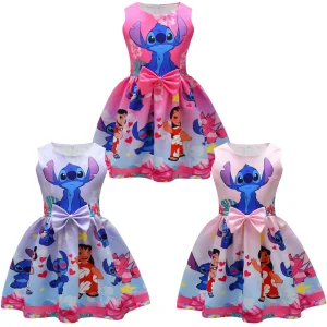 Girls Costume Dress Children Girls Bow knit